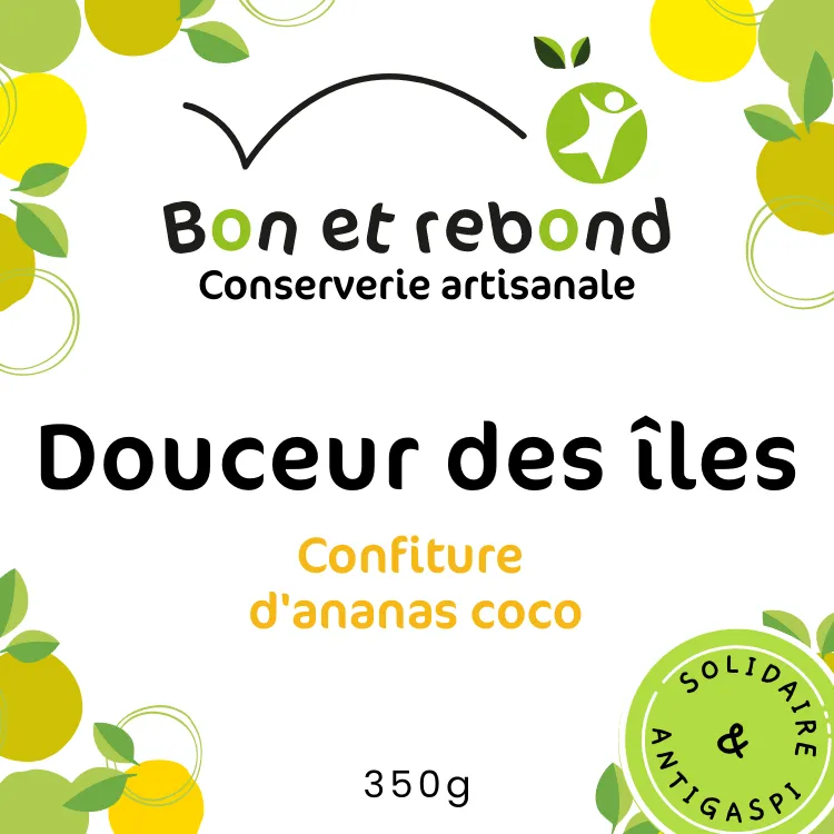 Confiture d'Ananas Coco - Bocal 350g