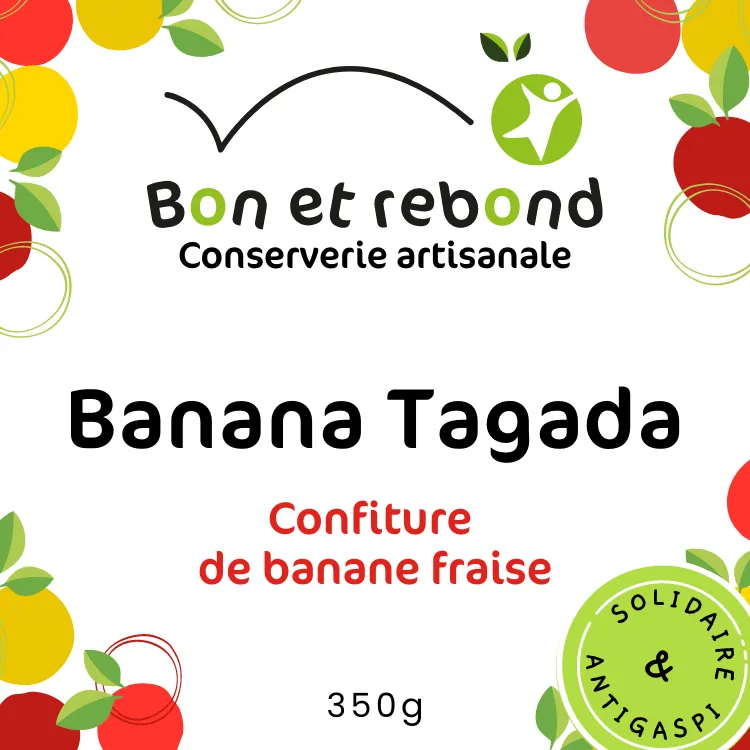 Confiture de Banane Fraise - Bocal 340g