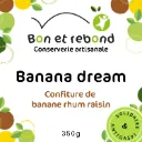 Confiture de Banane Rhum Raisin - Bocal 350g