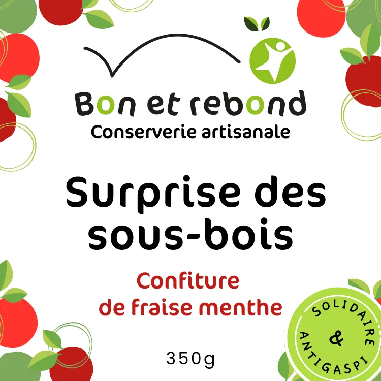 Confiture de Fraise Menthe - Bocal 350g