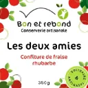 Confiture de Fraise Rhubarbe - Bocal 350g