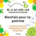 Confiture de Pomme Citron Miel Gingembre - Bocal 220g édition spéciale