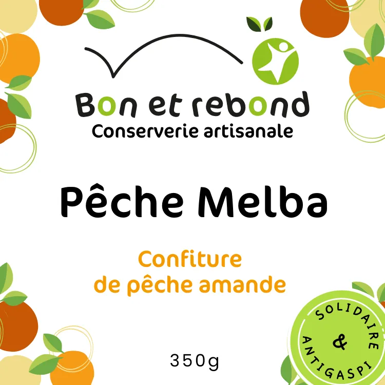 Confiture de Pêche Amande - Bocal 350g