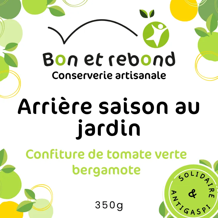 Confiture de Tomate Verte Bergamote - Bocal 350g