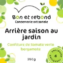 Confiture de Tomate Verte Bergamote - Bocal 350g