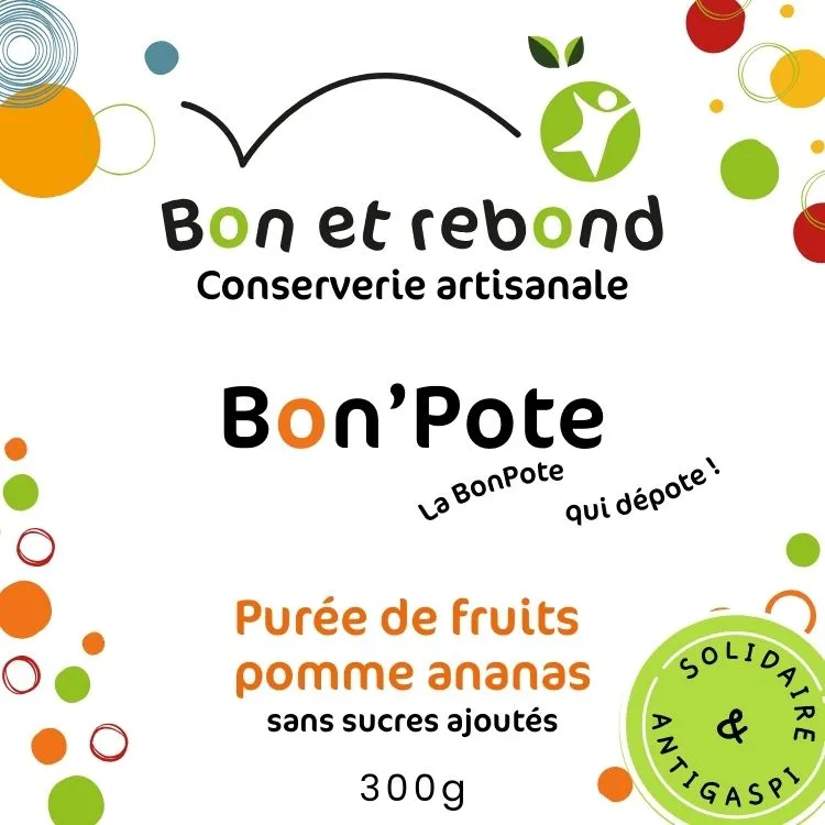 Purée de fruit de Pomme Ananas - Bocal 300g