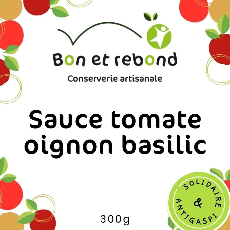 Sauce Tomate Rouge Oignon Basilic - Bocal 300g