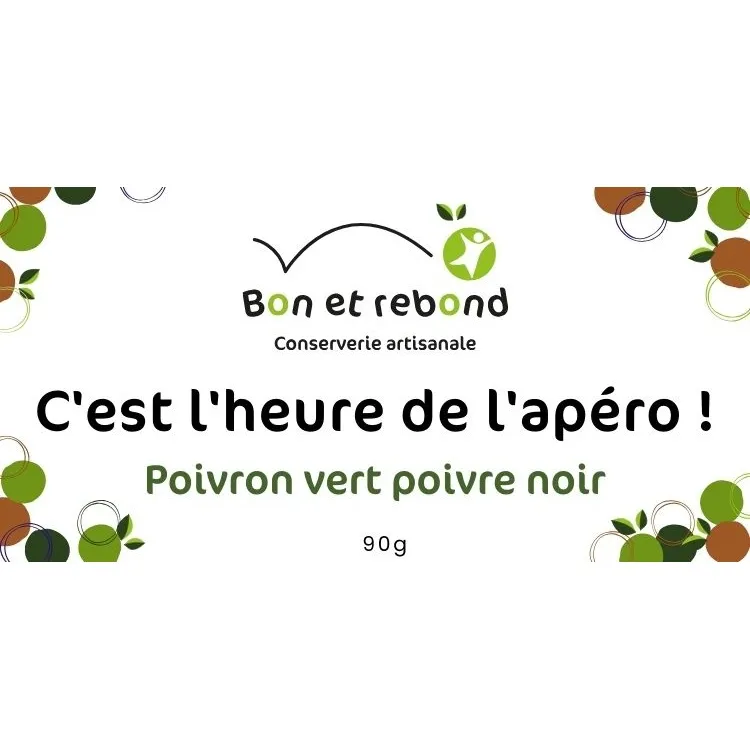 Tartinade de Poivrons Verts au Poivre - Bocal 90g